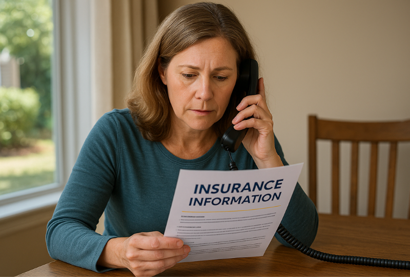 Public adjuster helping South Jersey homeowner understand water damage insurance coverage